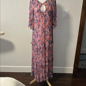 Cleobella Pink Floral Maxi Dress